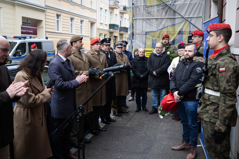 Uroczyste odsłonięcie tablicy ppor. Leszka Białego