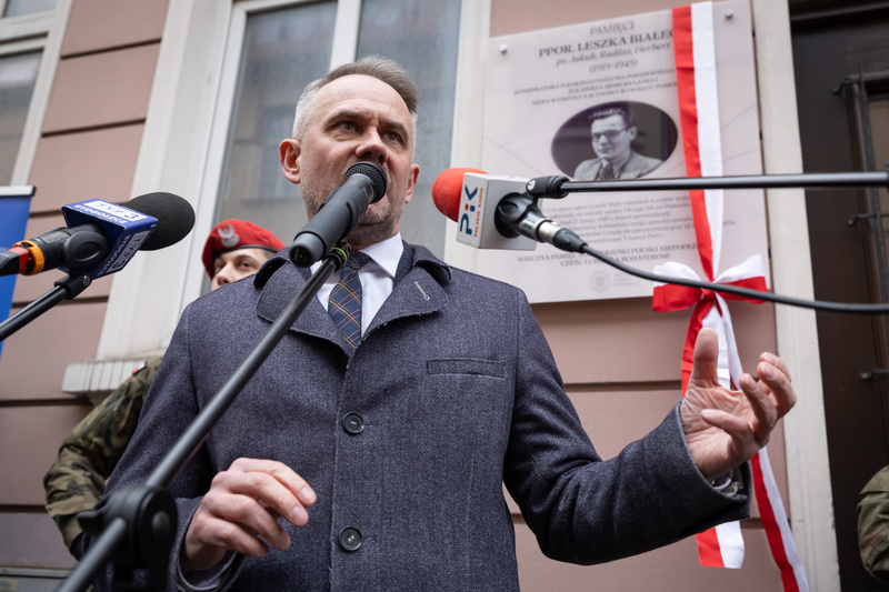 Uroczyste odsłonięcie tablicy ppor. Leszka Białego