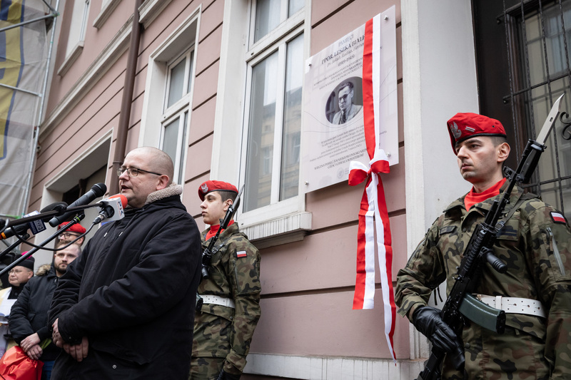 Uroczyste odsłonięcie tablicy ppor. Leszka Białego