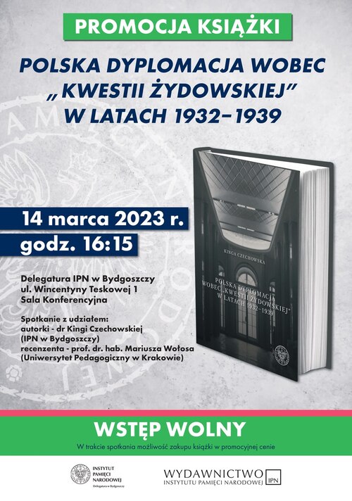 Promocja książki – Polska dyplomacja wobec „kwestii żydowskiej” w latach 1932-1939