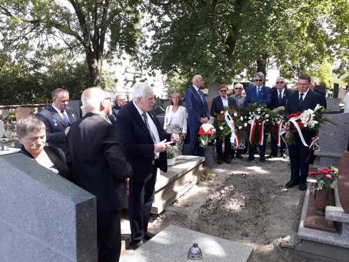Uroczystości przy grobie Antoniego Łapczyńskiego, fot. Wojciech Gonera.