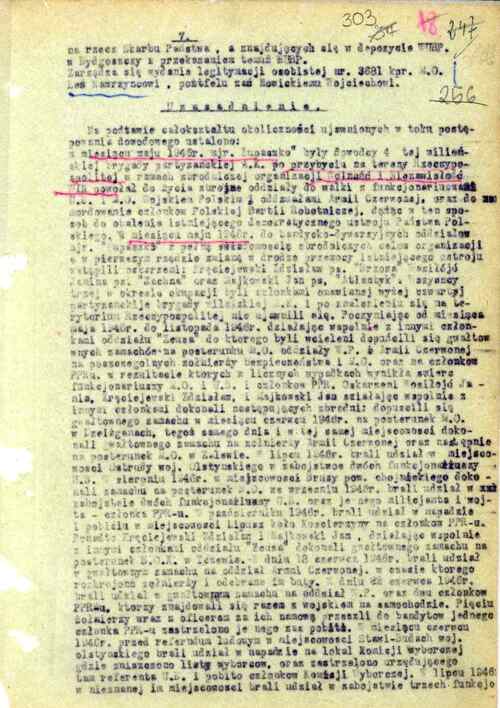 Wyrok skazujący Janinę Wasiłojć-Smoleńską na karę śmierci. Bydgoszcz, 8 marca 1947 r. (IPN By 070/434 t. 5)